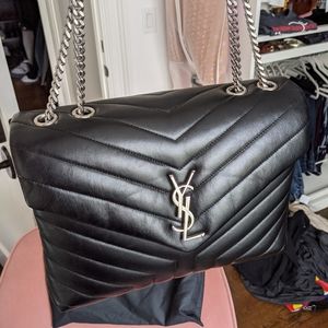 Slightly Used Black & Silver Saint Laurent Medium Lou Lou Bag!!! Price went up!